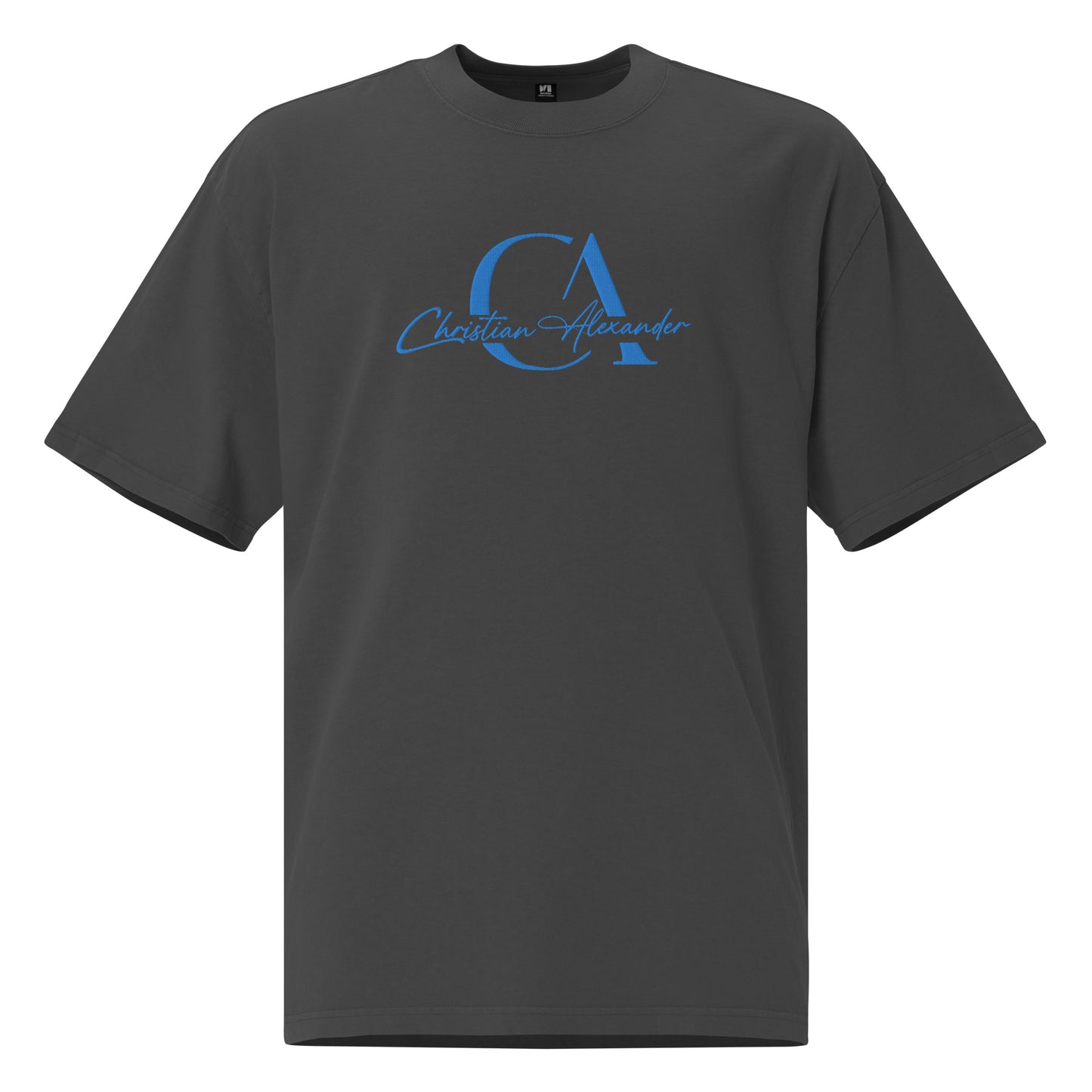 Timeless Elegance Tee: The Christian Alexander Oversized Faded Look
