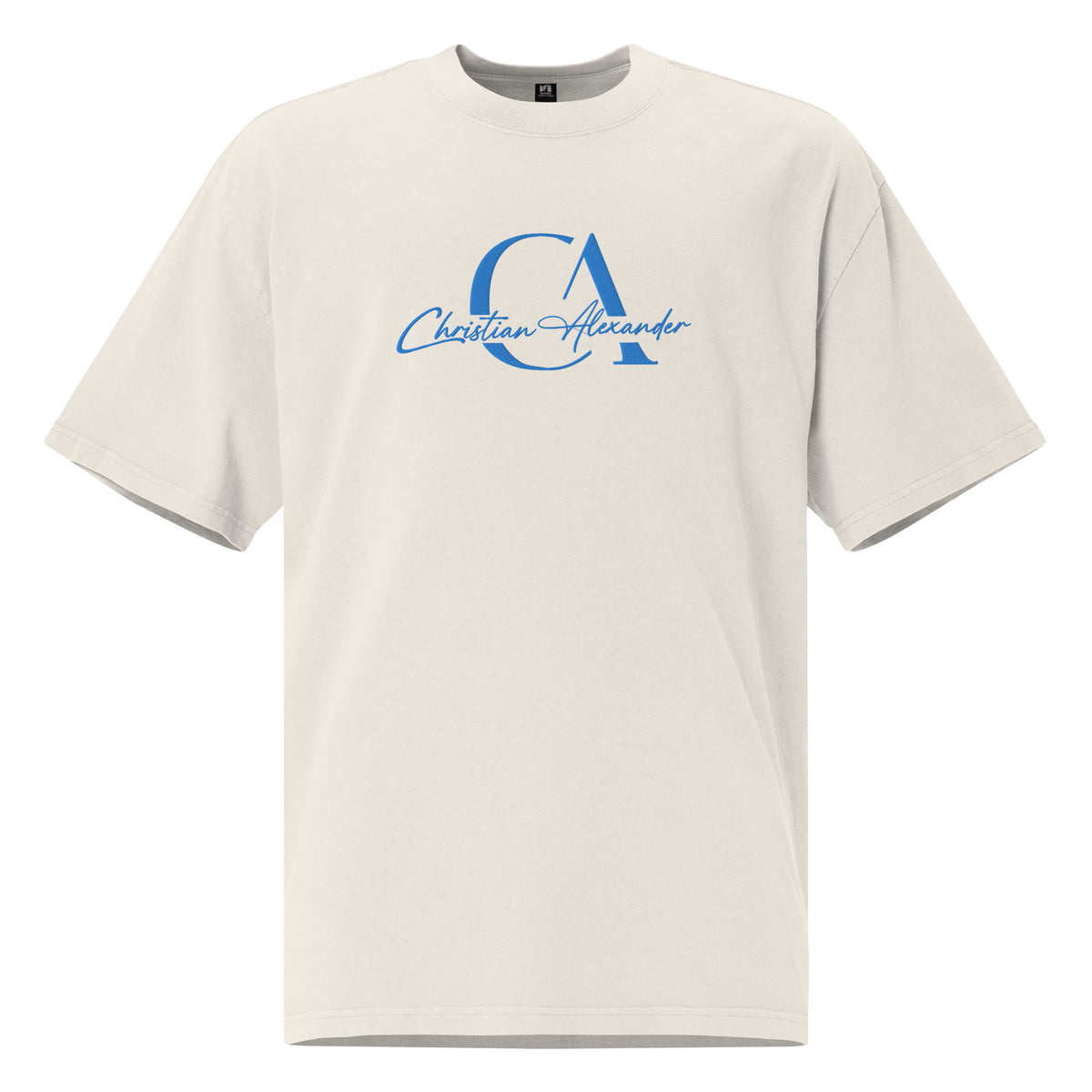 Timeless Elegance Tee: The Christian Alexander Oversized Faded Look