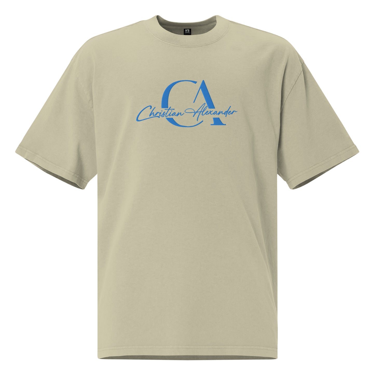 Timeless Elegance Tee: The Christian Alexander Oversized Faded Look
