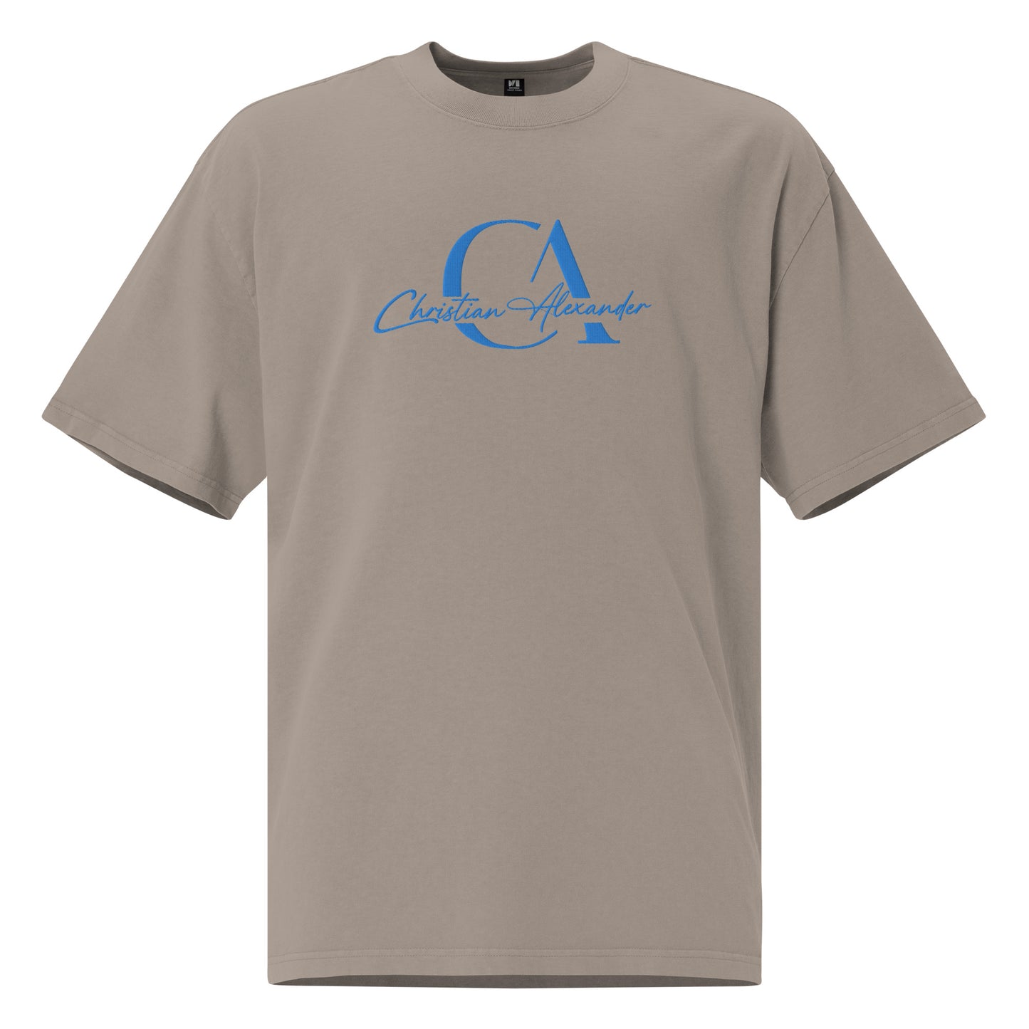 Timeless Elegance Tee: The Christian Alexander Oversized Faded Look