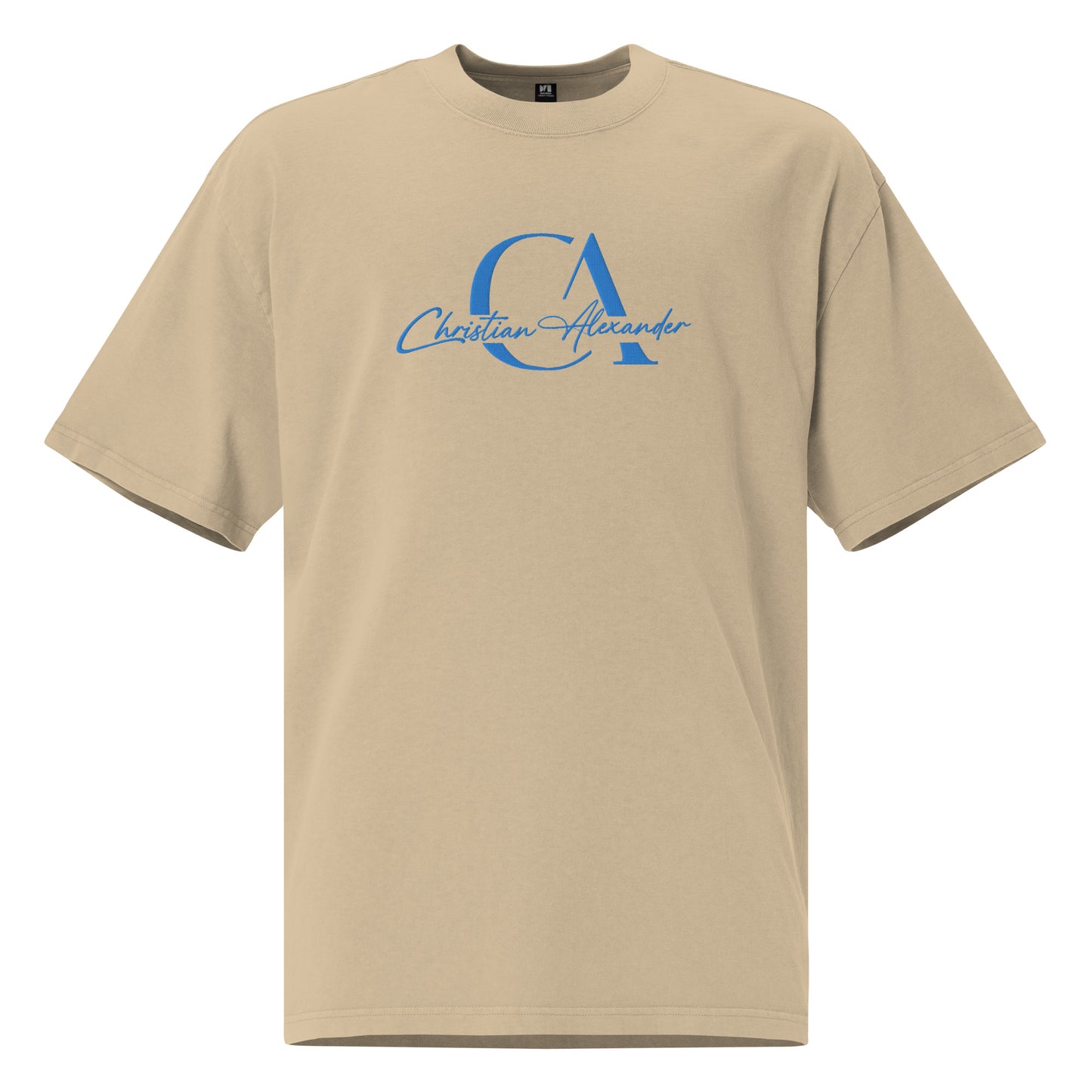 Timeless Elegance Tee: The Christian Alexander Oversized Faded Look