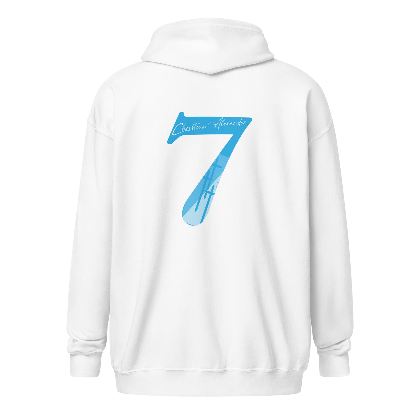 Lion Heart Embroidered Zip Script Hoodie