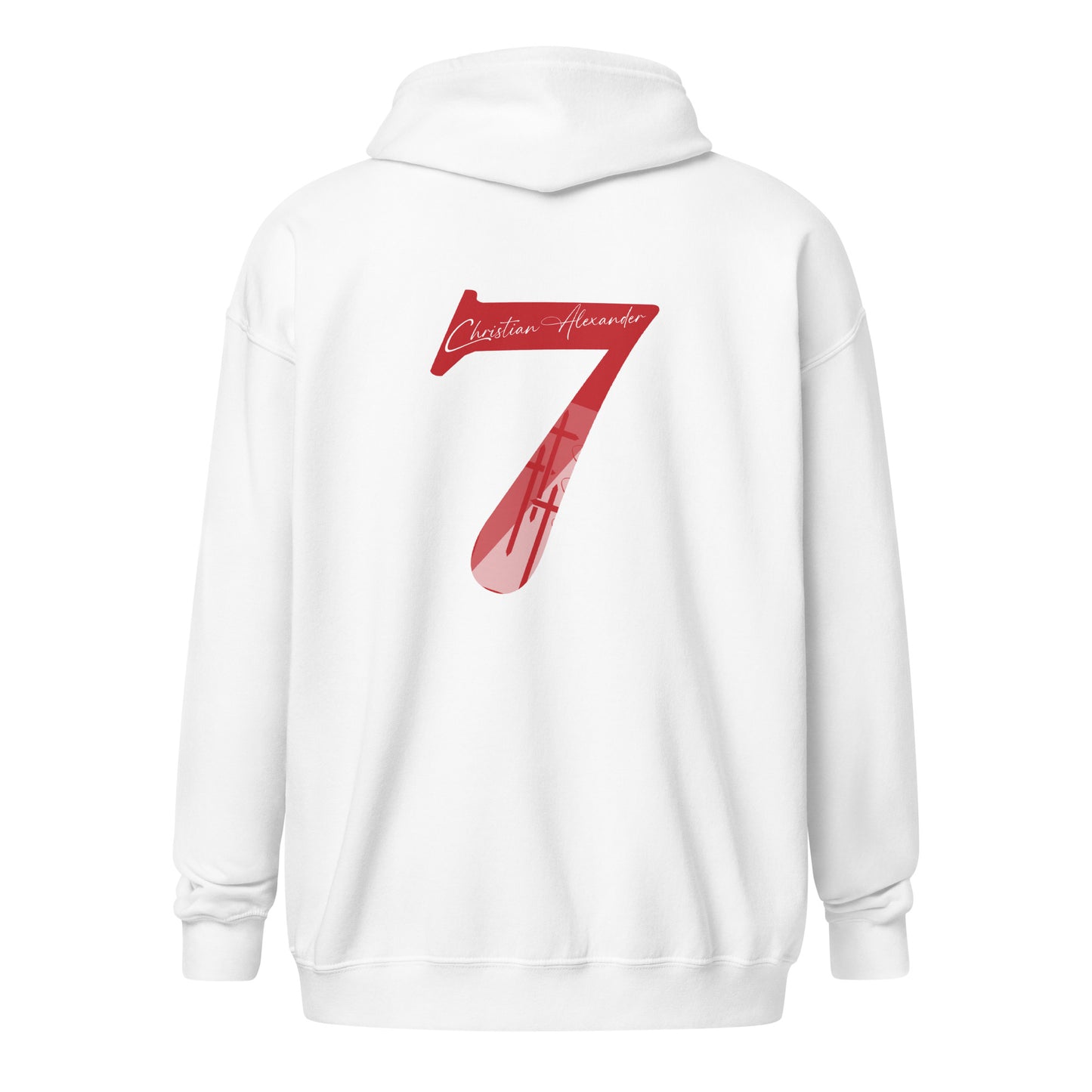 Lion Heart Embroidered Zip Script Hoodie