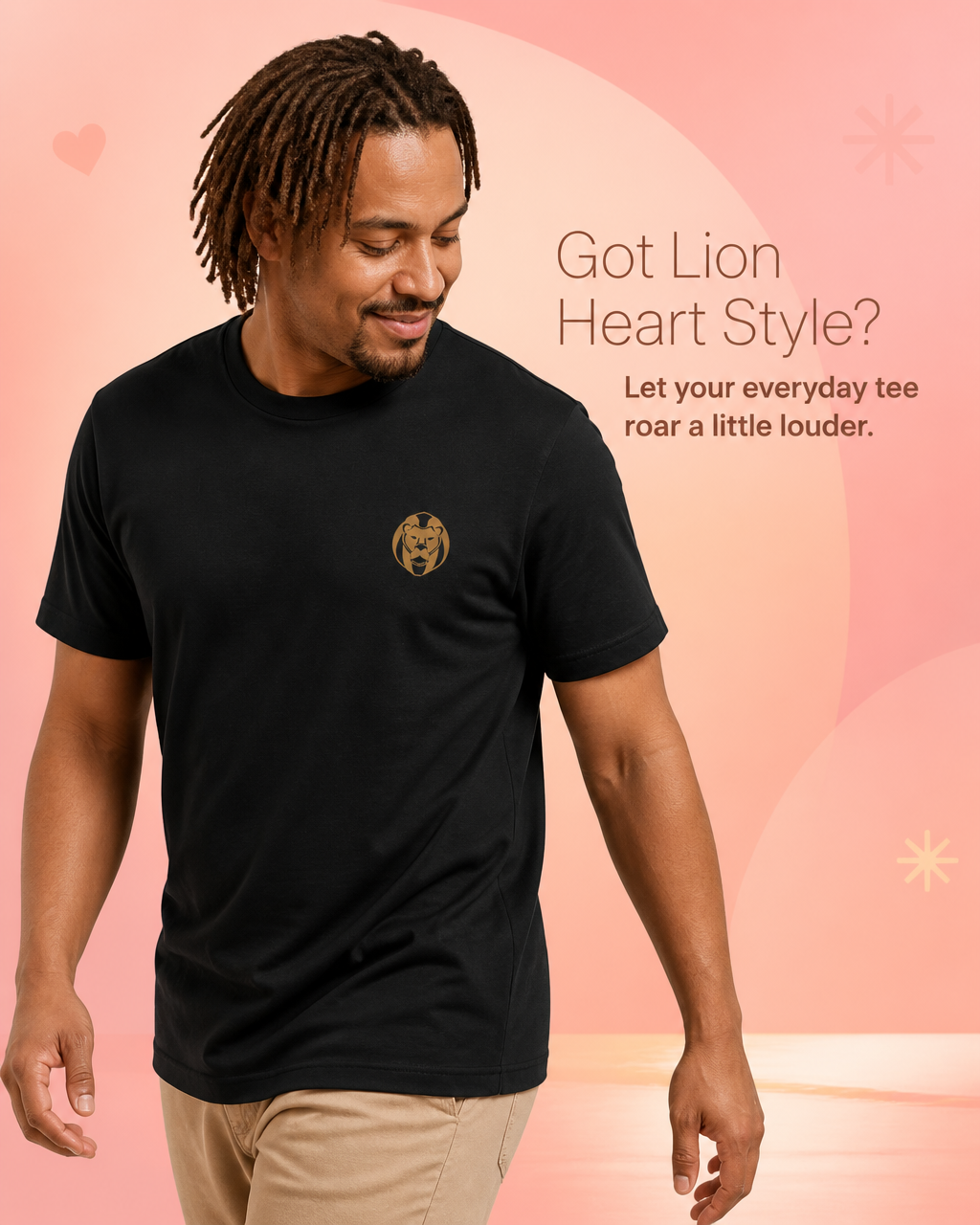 Big Kat Lion heart Chest (embroidered)