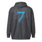 Lion Heart Embroidered Zip Script Hoodie