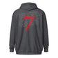Lion Heart Embroidered Zip Script Hoodie