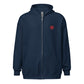 Lion Heart Embroidered Zip Script Hoodie
